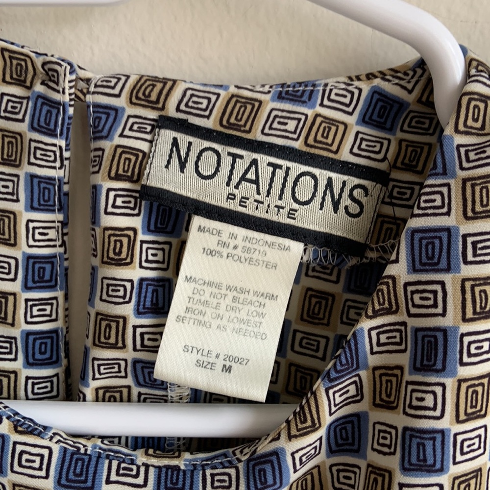 Vintage Geometric Pattern Blouse - image 2